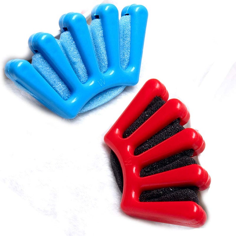 Hisight 2 PCS Sponge Hair Braiding Machine Women Lady Girls DIY French Twist Plait Hair Braiding Tool Sponge Hair Styling Clip Stick Braider Braid Tool (Redã€ Blue) - Image 1